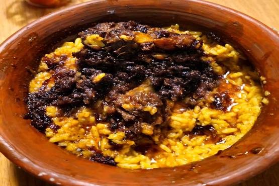 Beef Achari Khichuri with Green Salad