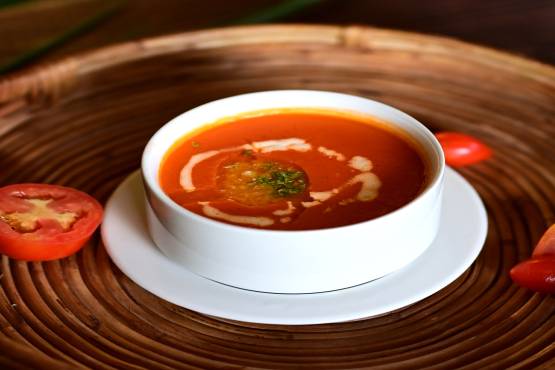 Cream of Tomato Soup with Crouton